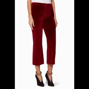 ALTUZARRA nettle velvet burgundy pants,36